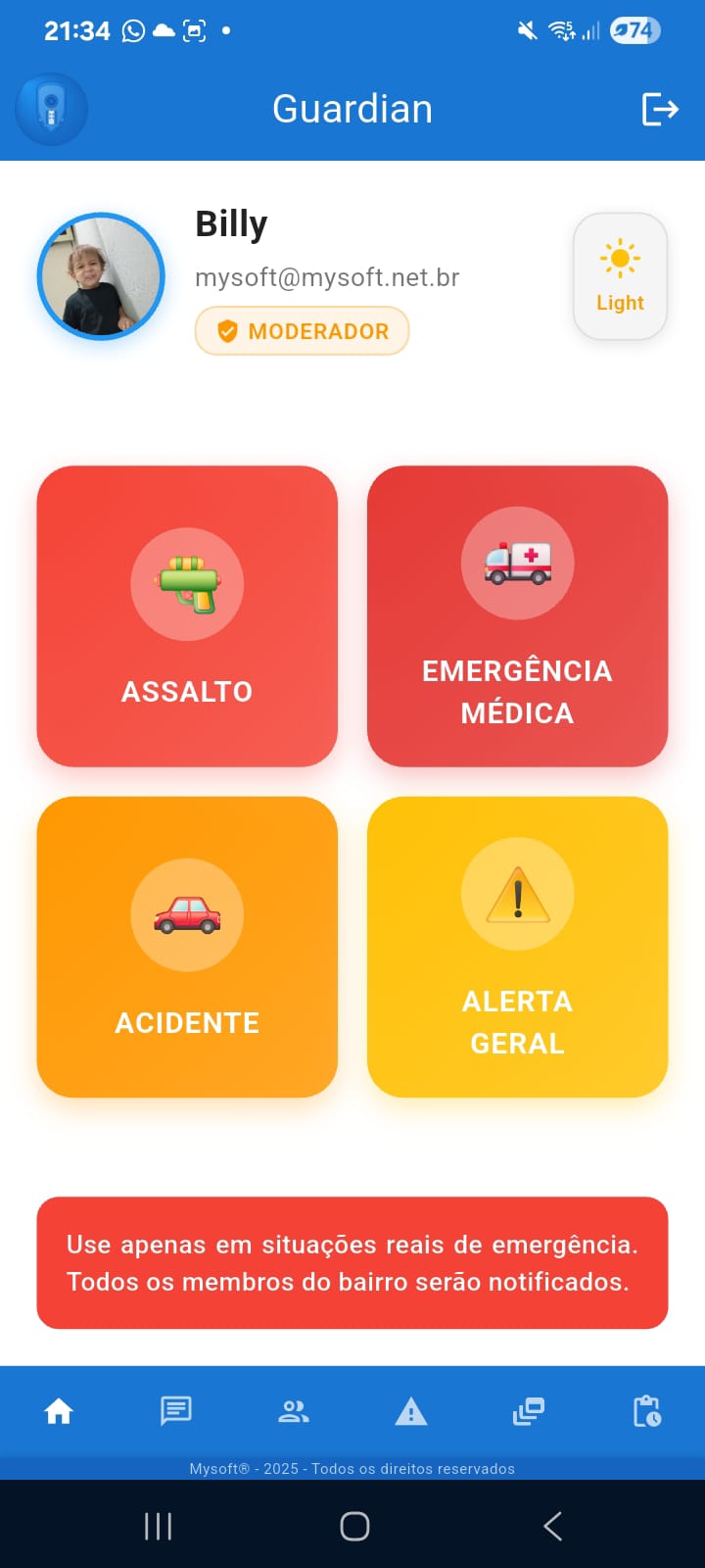 Guardian - Alertas de Emergência