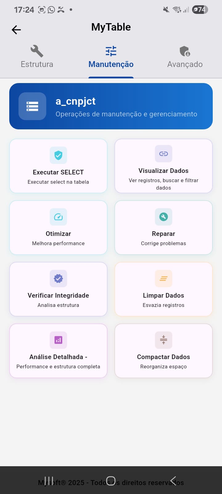 MyTable - Editor SQL
