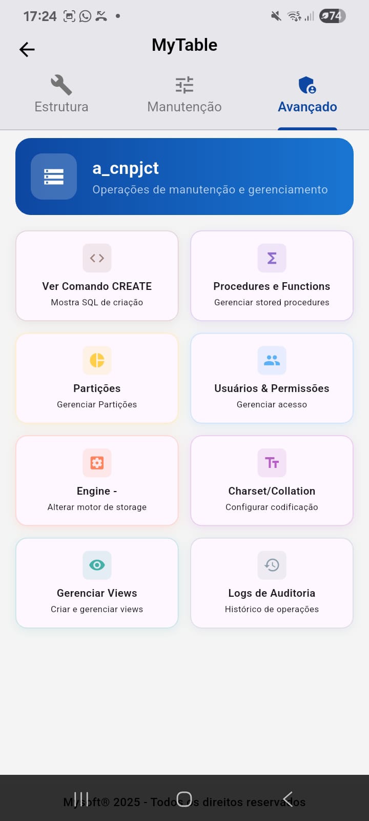 MyTable - Visualização de Tabelas